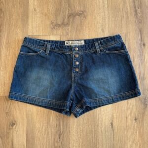 Vintage American Eagle Denim Micro Mini Low Rise Shorts Size 10 Y2K 200's EUC